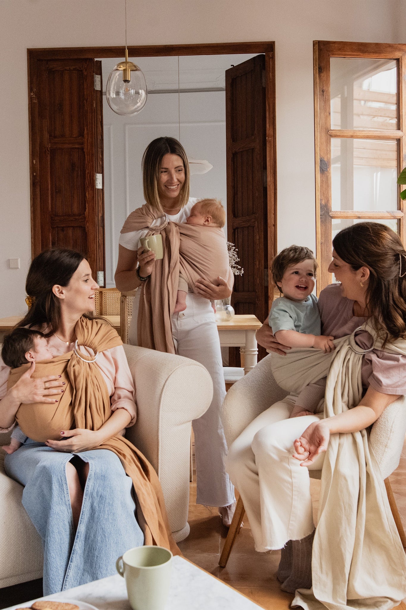 Boba Ring Sling Baby Carrier Rye Brown