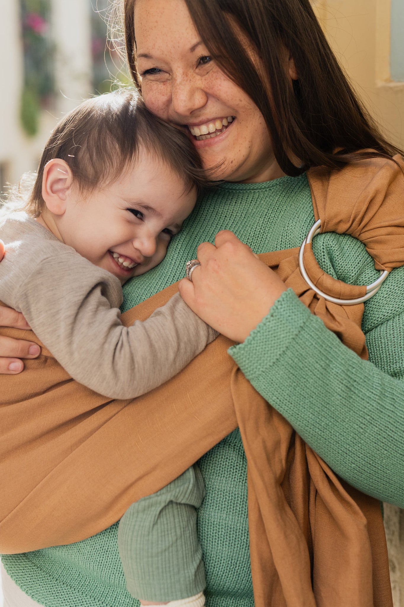 Boba Ring Sling Baby Carrier Rye Brown