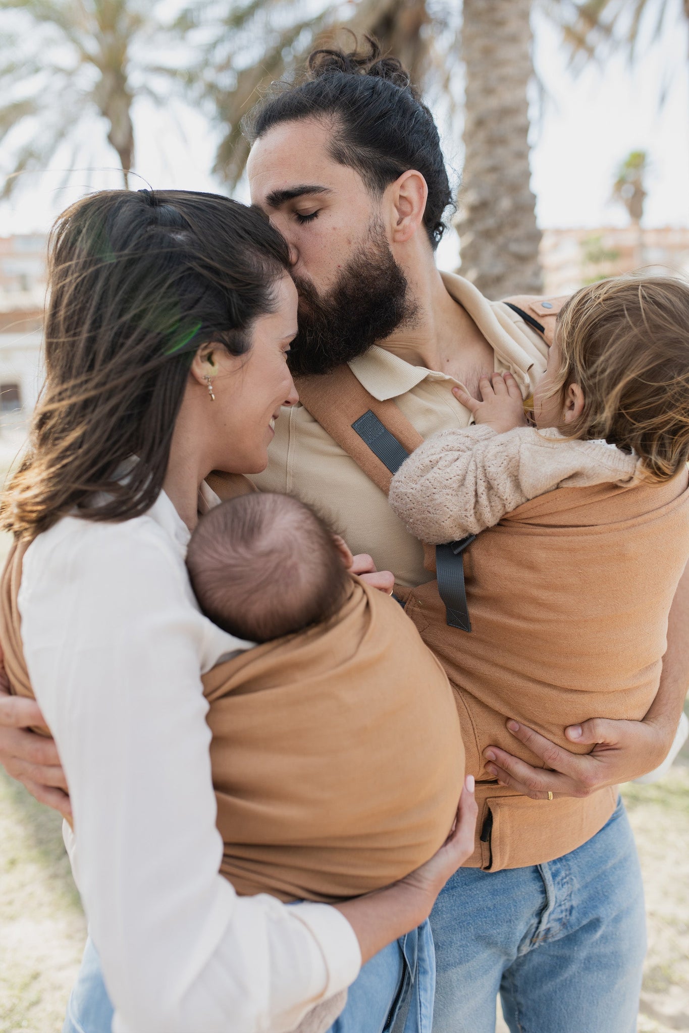 Boba Ring Sling Baby Carrier Rye Brown